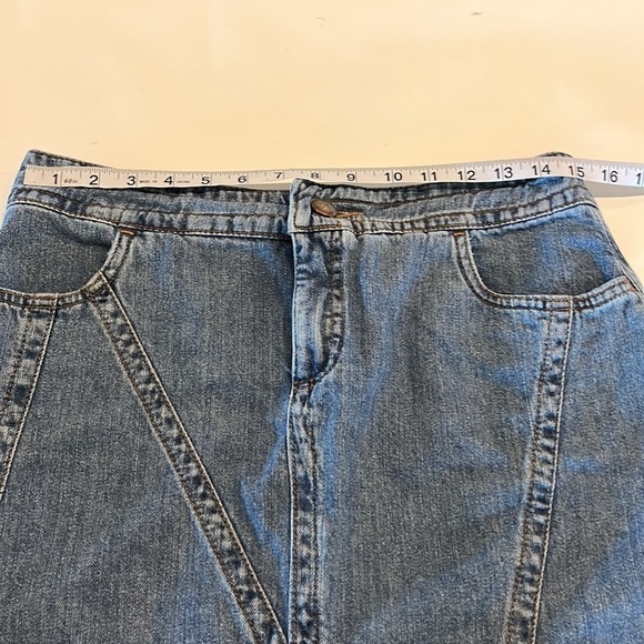 Putumayo Denim Maxi Asymmetrical Skirt Size 8 - Picture 8 of 16